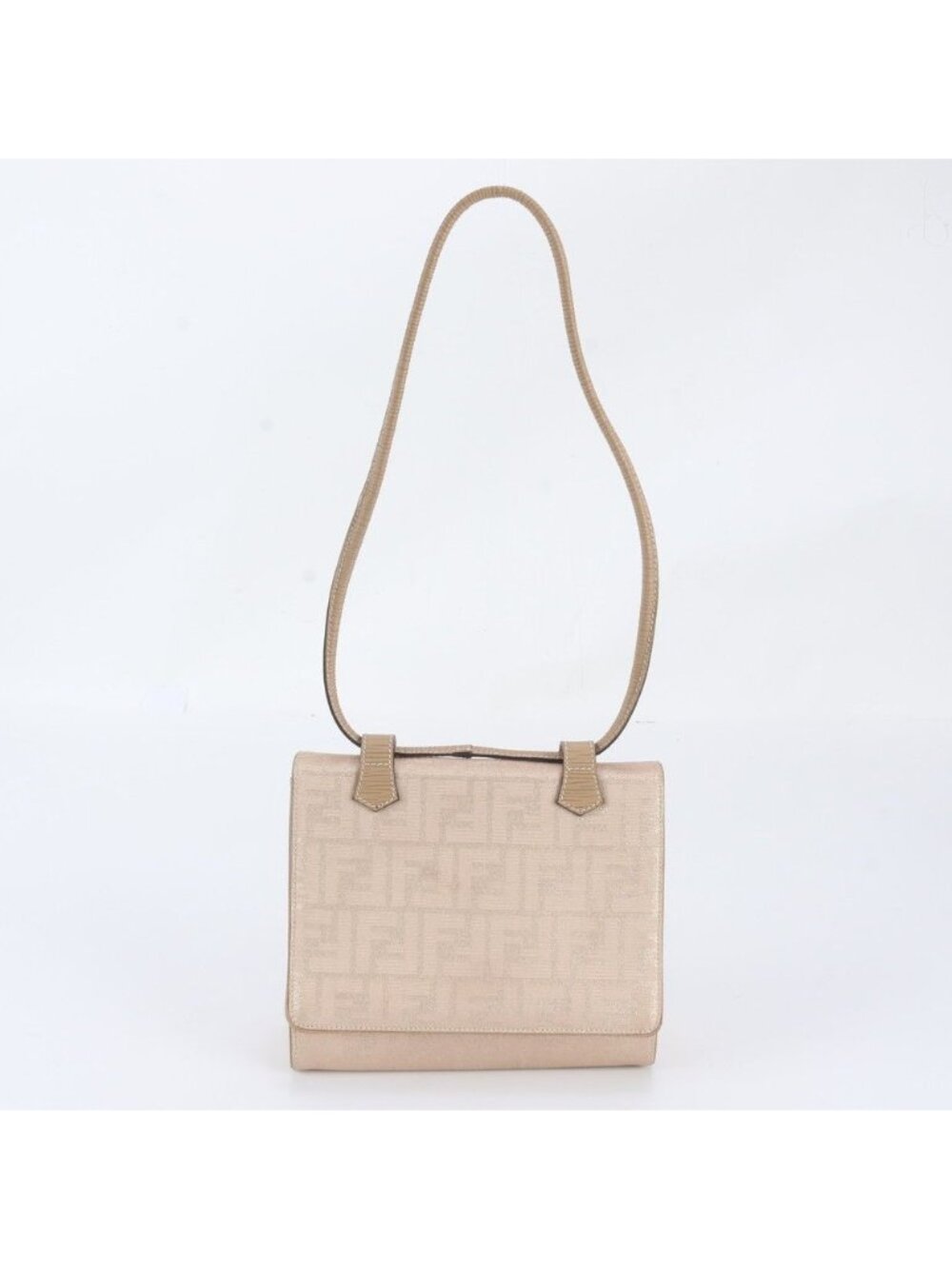 Fendi Zucca Leather Canvas Shoulder Bag